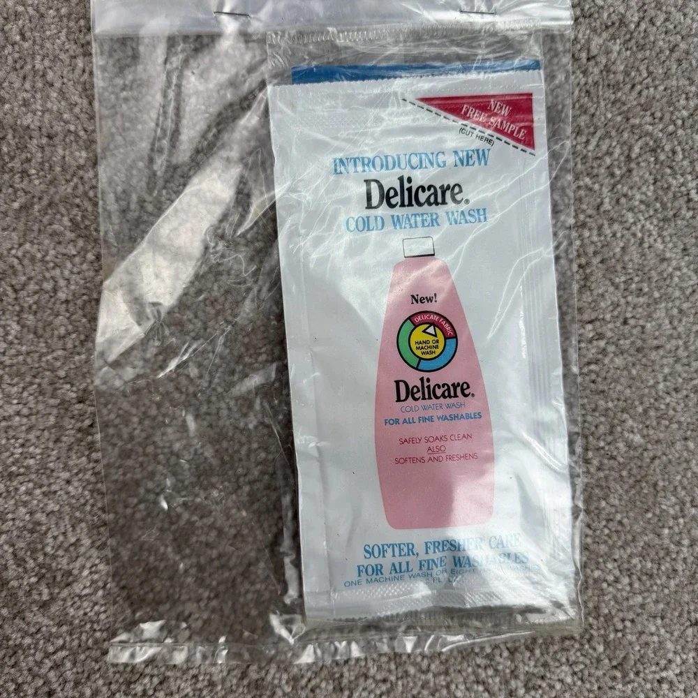 Vintage 70's Delicare Cold Water Wash Laundry Softener for Fine Washables SAMPLE